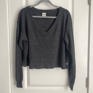 V-neck Cropped Sweater